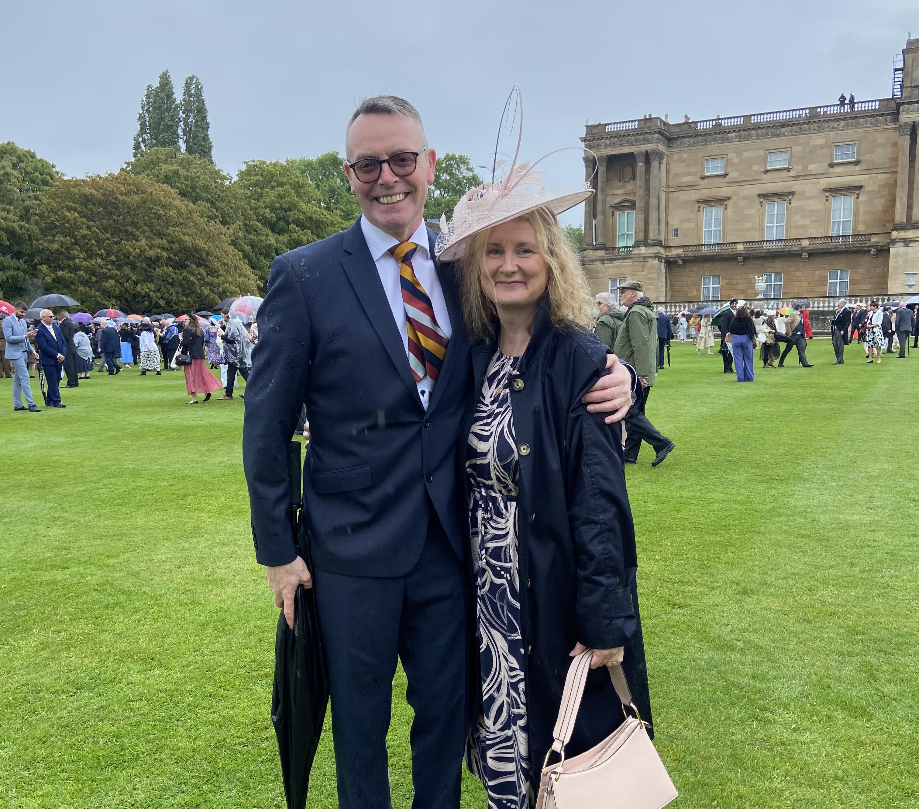 Vince & Kath McNally at The Palace Garden Party