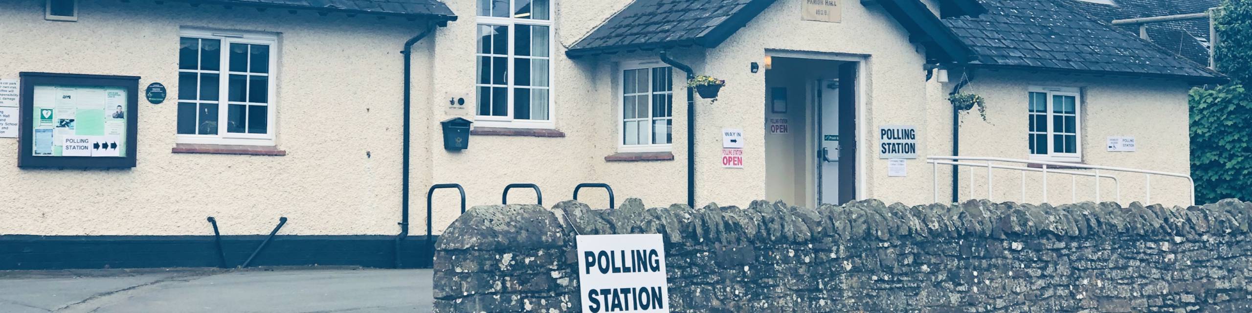 Madley polling station in Herefordshire