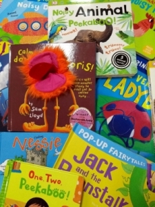 image of front covers of a number of titles from the sensory book collection