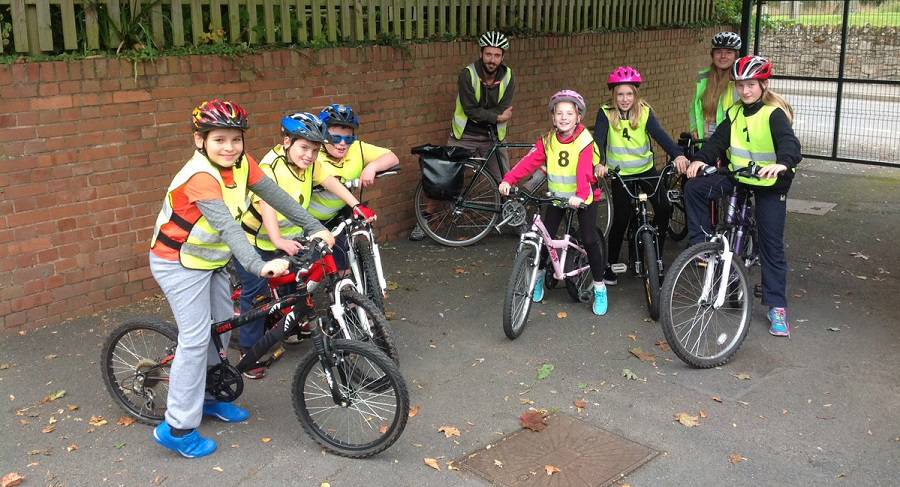 Cycle lesson at Wellington Primary School