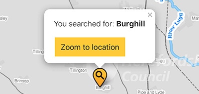 zoom to location popup