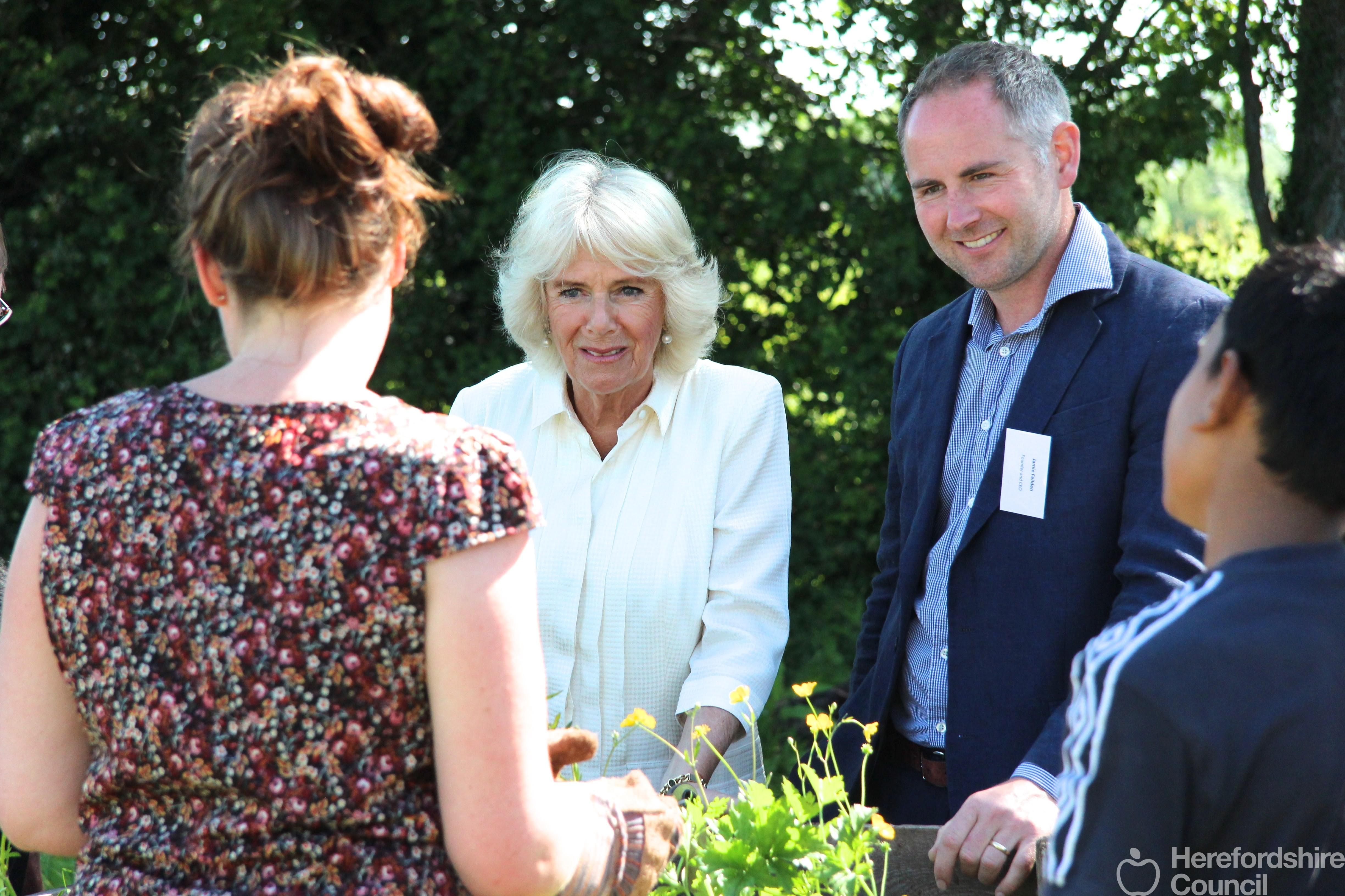 Hrh the duchess of cornwall visiting jamies farm may 2017