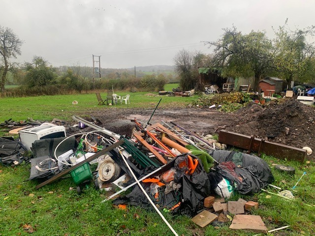 Fly tipped waste