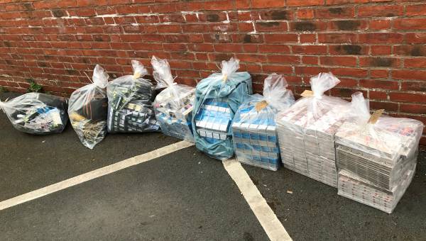 Photo of seized illegal tobacco from Europe Quality Foods, Ross (c) Herefordshire Council