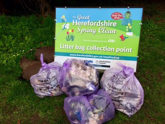 Volunteers across Herefordshire are coming together to clean up their local communities this spring