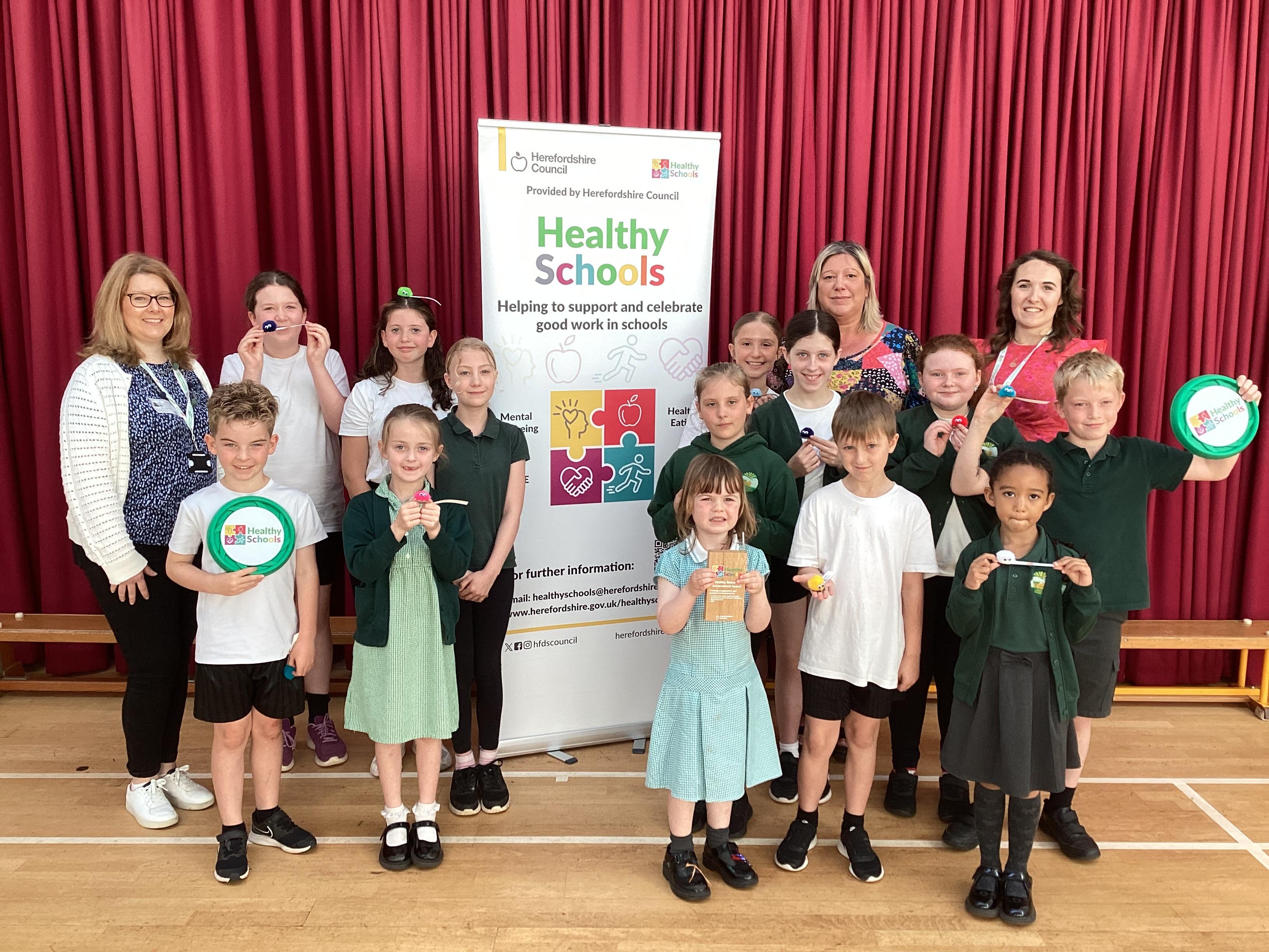 Lea Church of England Primary School celebrates gaining Healthy Schools status
