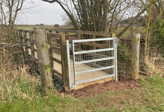 Refurbished footbridge at Putley