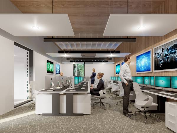 Cyber Security Centre training room visualisation