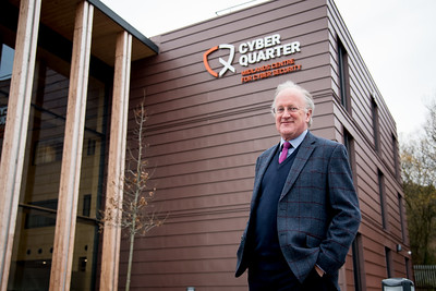 Councillor David Hitchiner, Leader of Herefordshire Council, outside the new Cyber Security Centre