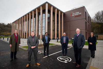 Partners stand outside new Cyber Security Centre