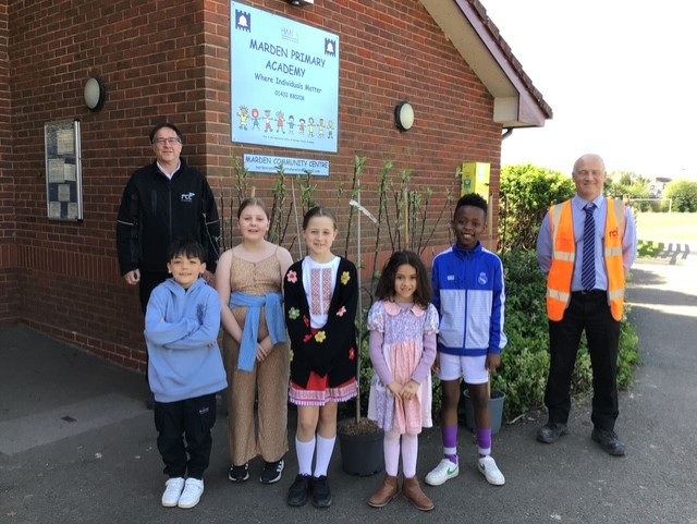 Apple tree arrival at marden school
