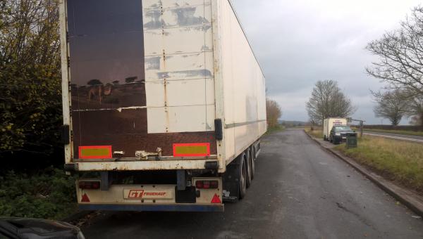 Articulated trailer A49 Much Birch