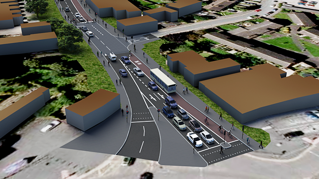 Belmont bus lane 001