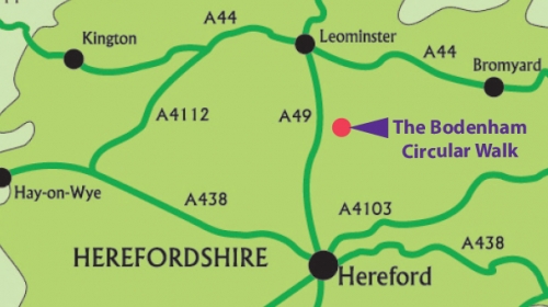 Bodenham location map section