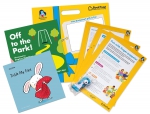 Contents of Bookstart Additional Needs Pack, books and rhyme sheet