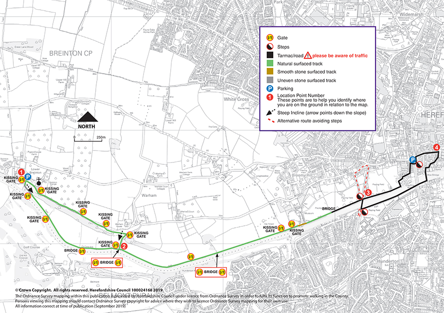 Breinton circular walk map