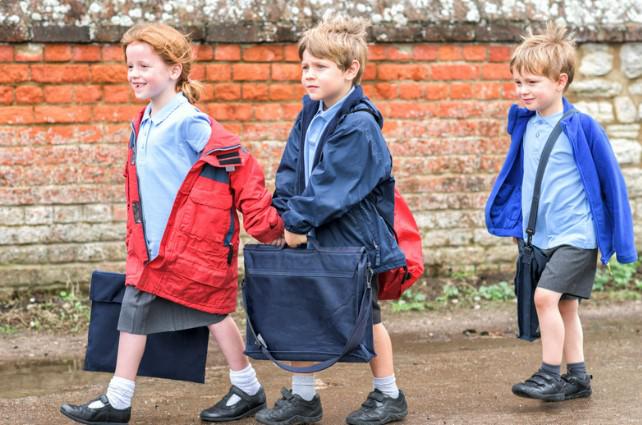 Children walking to school