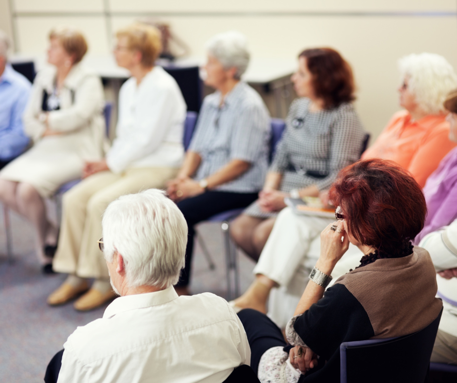 Image showing older people in a community group discussion session