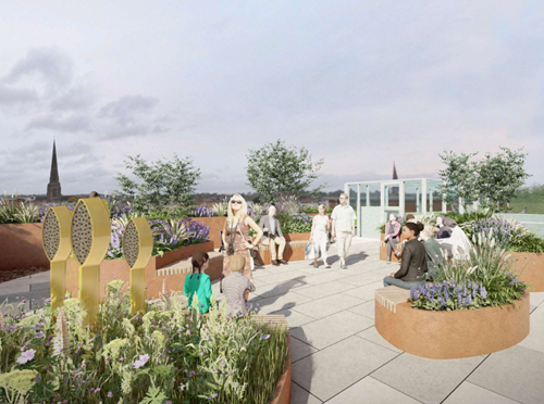 Concept design for roof terrace and viewing beacon
