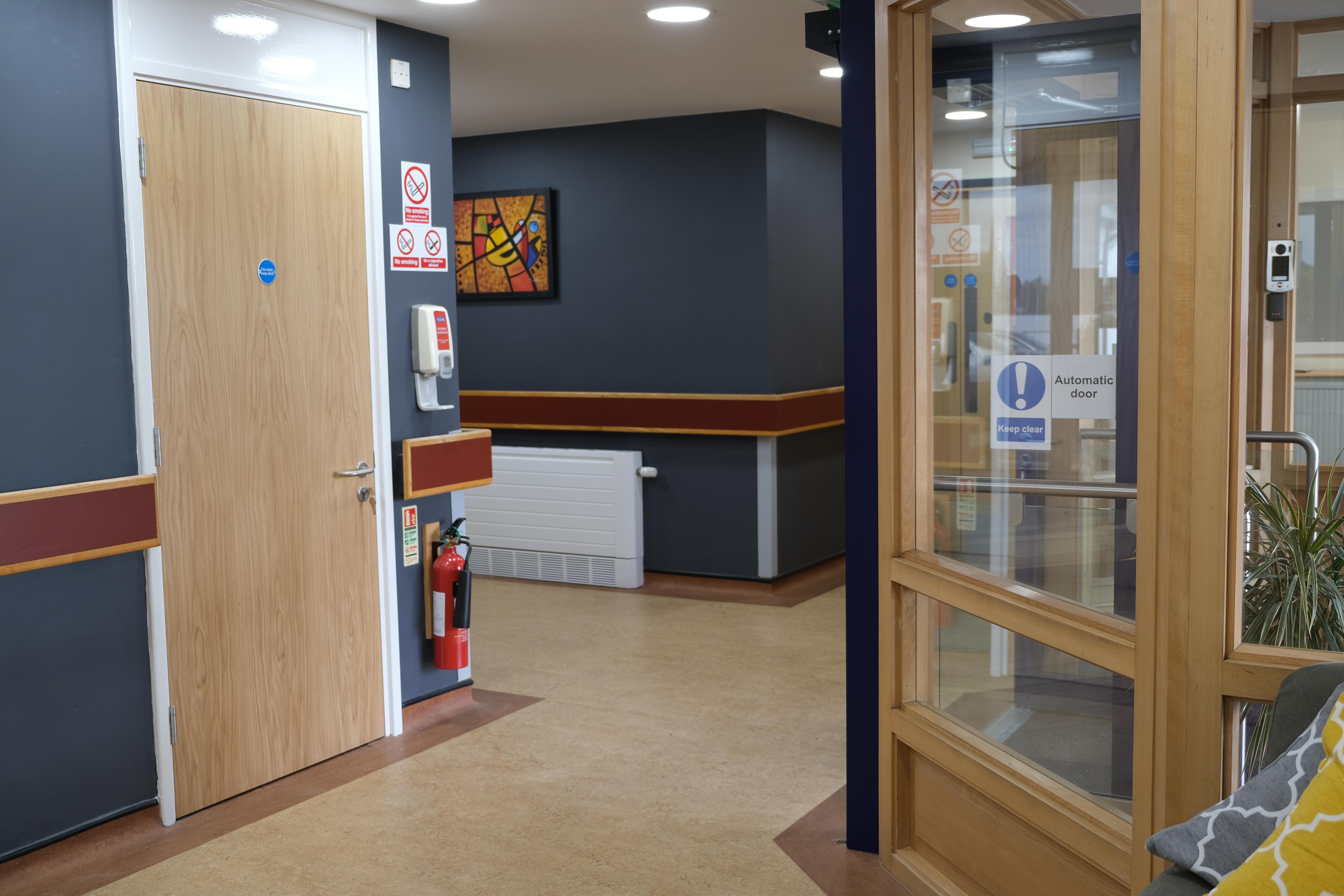 Hillside Care centre interior showing reception area