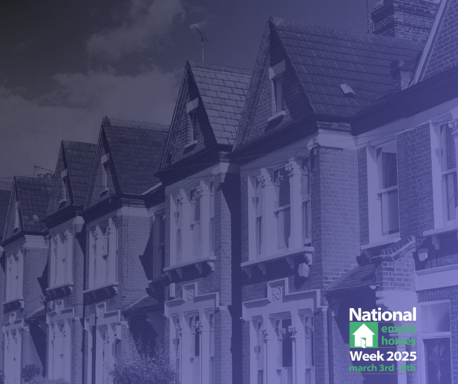Black and white Image showing terraced houses