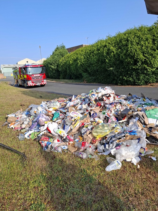 Fire engine and waste
