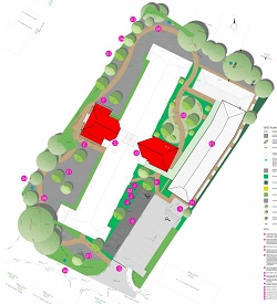 Site plan of Great Western Court, Hereford