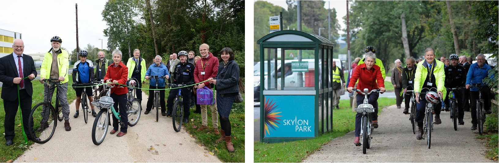 The official opening of the new Straight Mile cycle path