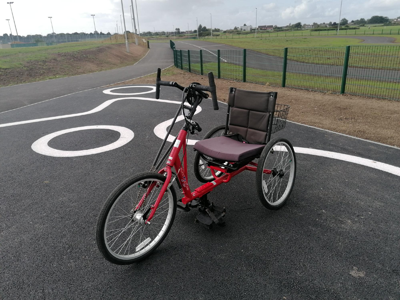 Handbike at Hereford Cycle Track