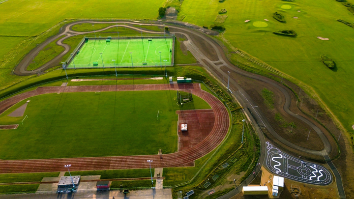 Aerial view of Hereford cycle track 