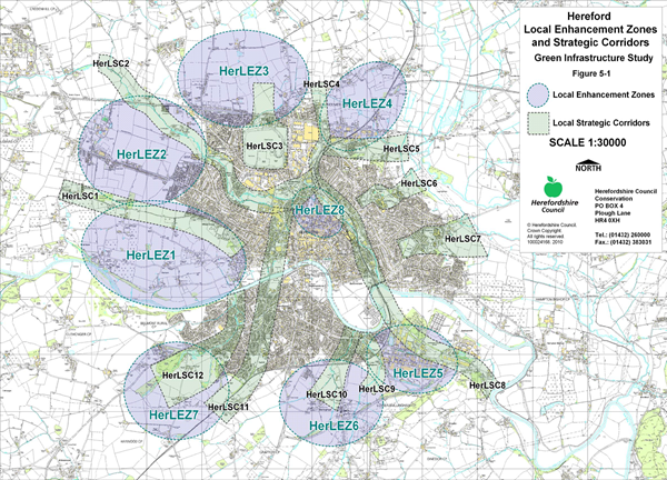 Hereford strategic corridors map