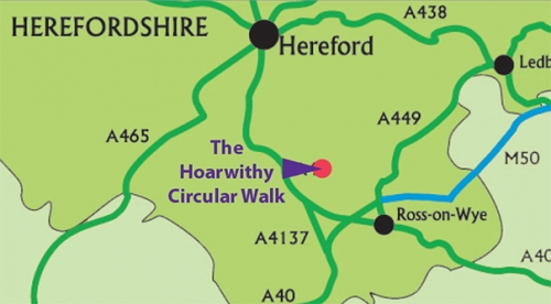 Hoarwithy location map section