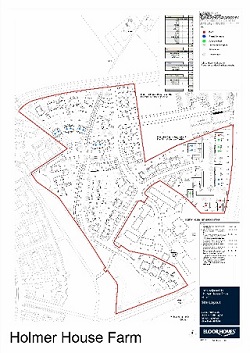 Site plan of Holmer House Farm, Hereford