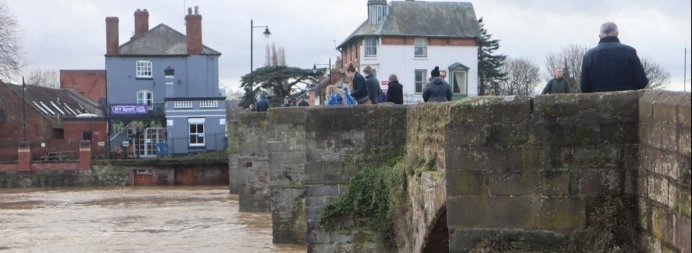 Flooding at the Old Bridge, Hereford