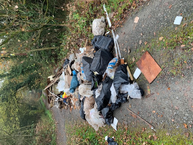 Rubbish is illegally dumped at Bromyard Downs