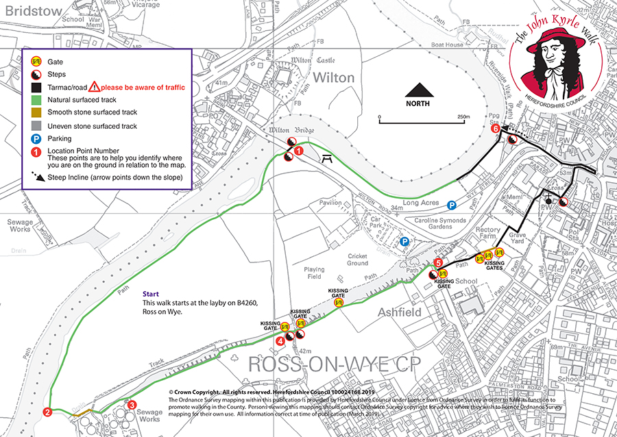 John Kyrle circular walk map