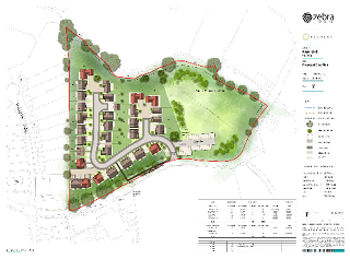 Site plan of development of land at Orleton School