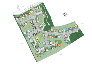 Site plan of land to west of Church Farm, Moreton-on-Lugg