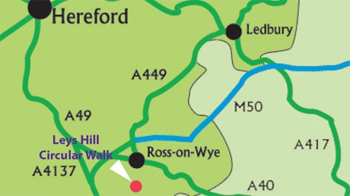Leys Hill location map section