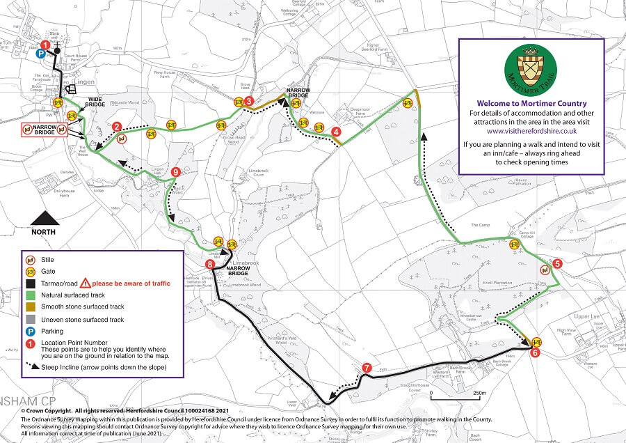 Lingen circular walk map