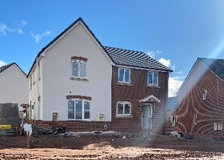 Houses being built at Madley Road, Clehonger site