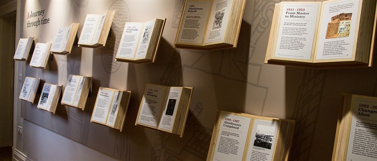 Image of books in passage at Master's House, Ledbury