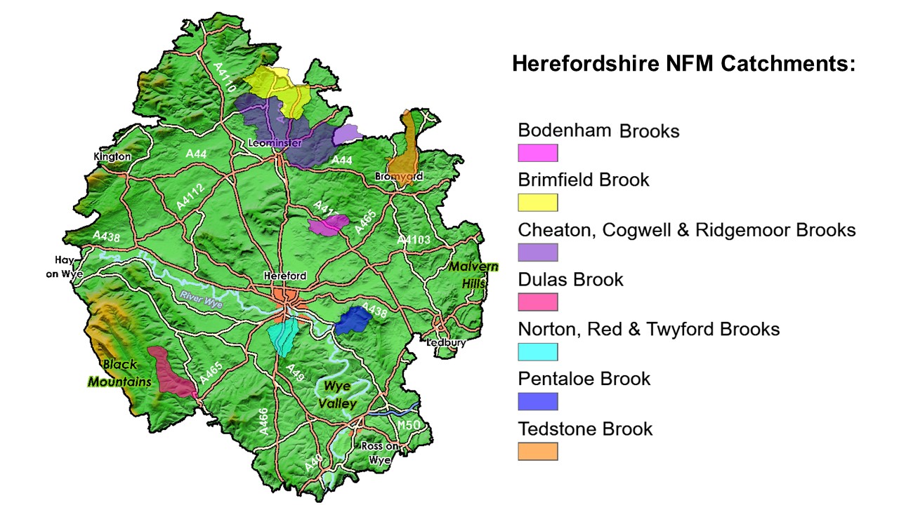 Map showing NFM catchments