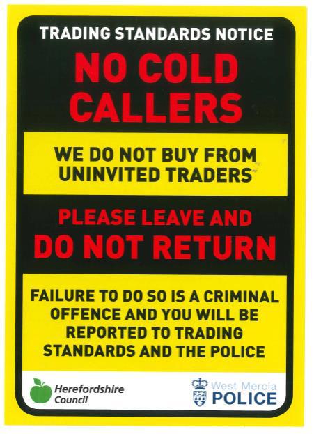 No cold callers notice