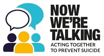 Now we re talking logo. Acting together to prevent suicide.