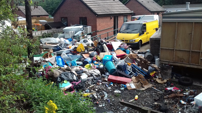 Flytipped waste