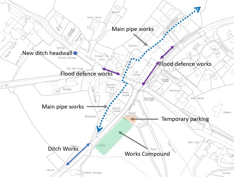 Map of Lea flood alleviation scheme works