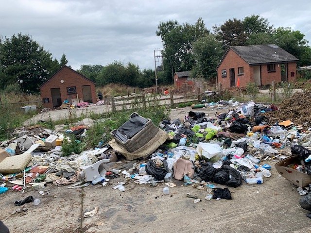 Flytipped waste