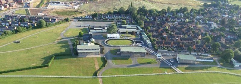 Aerial view Hereford Racecourse