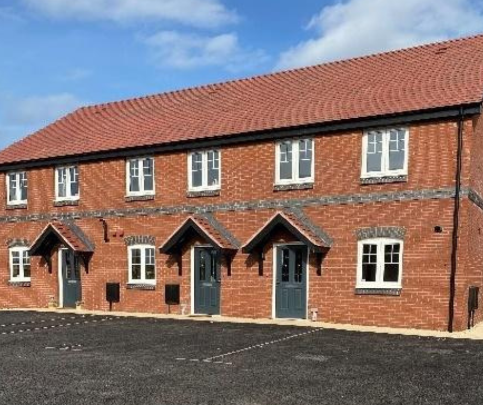 Row of terraced houses in Herefordshire